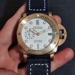 Best Quality Replica Panerai Submersible Rose Gold Case White Face Watch 42MM